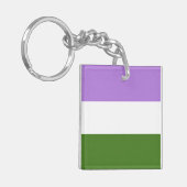 Porte-clés Drapeau Genderqueer (Devant gauche)