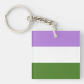 Porte-clés Drapeau Genderqueer (Devant)