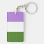 Porte-clés Drapeau Genderqueer (Dos)