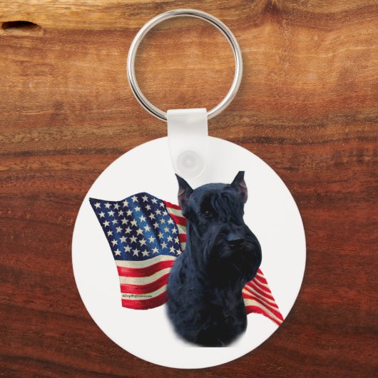 Porte-clés Drapeau Giant Schnauzer (Verso)