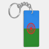 Porte-clés Drapeau gitan bohémien officiel (Devant gauche)