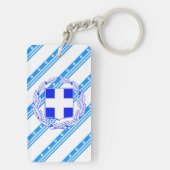 Porte-clés Drapeau grec de rayures (Dos)