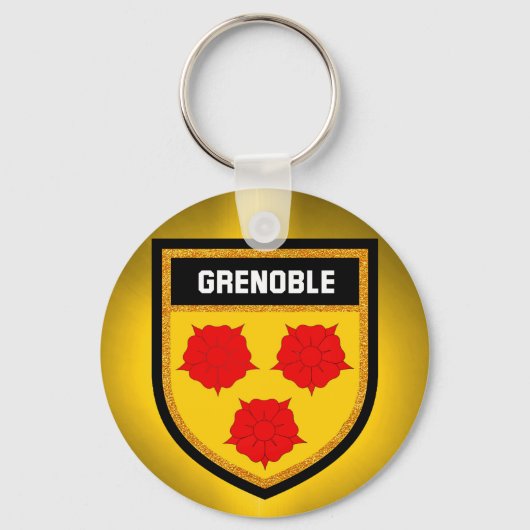 Porte-clés Drapeau Grenoble (Recto)