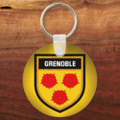 Porte-clés Drapeau Grenoble (Recto)