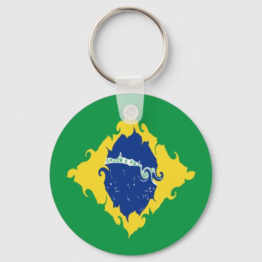 Porte-clés Drapeau gris du Brésil (Recto)