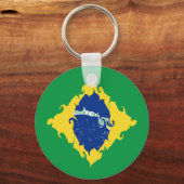 Porte-clés Drapeau gris du Brésil (Recto)