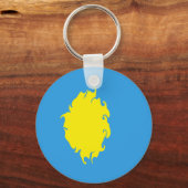 Porte-clés Drapeau gris Palau (Recto)