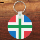 Porte-clés Drapeau Groningen, Pays-Bas (Recto)