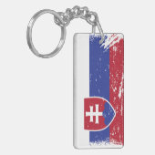 Porte-clés Drapeau grunge de la Slovaquie (Devant gauche)
