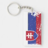 Porte-clés Drapeau grunge de la Slovaquie (Devant)