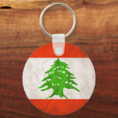 Porte-clés Drapeau Grungy Lebanon (Recto)