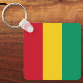 Porte-clés Drapeau Guinée (Recto)