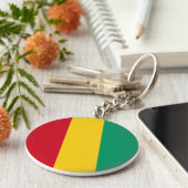 Porte-clés Drapeau Guinée (Côté)