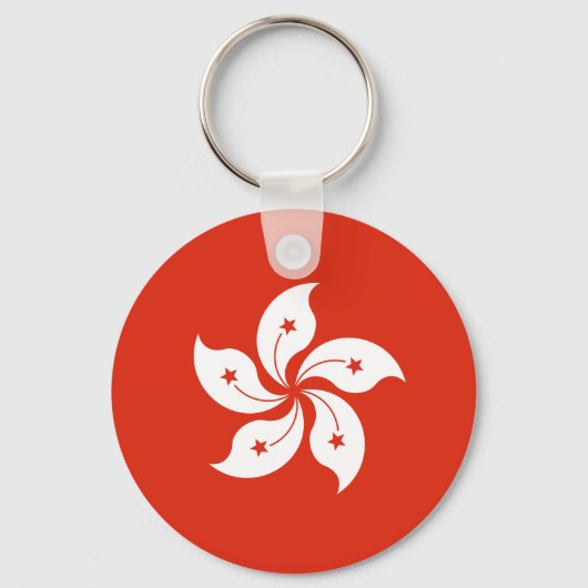 Porte-clés Drapeau Hong Kong HK (Recto)