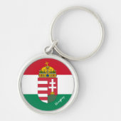 Porte-clés drapeau hongrois, Emblem & Hongrie vacances /sport (Devant)