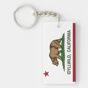 Porte-clés Drapeau Idyllwild de République de la Californie