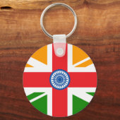 Porte-clés Drapeau indien anglo (Recto)