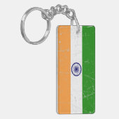 Porte-clés Drapeau indien éraillé et rayé (Devant gauche)