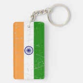Porte-clés Drapeau indien éraillé et rayé (Dos)