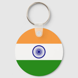 Porte-clés Drapeau Indien - Image de haute qualité