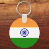 Porte-clés Drapeau Indien - Image de haute qualité (Recto)