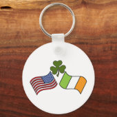 Porte-clés Drapeau irlandais américain (Recto)