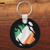 Porte-clés Drapeau irlandais déchiré (Verso)