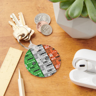 Porte-clés Drapeau irlandais Kiss Me