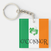 Porte-clés Drapeau irlandais O, Bague de clé CONNOR (Devant)