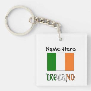 Porte-clés Drapeau Irlandais Personnalisé Irlande