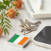 Porte-clés Drapeau Irlande Tricolore (Côté)