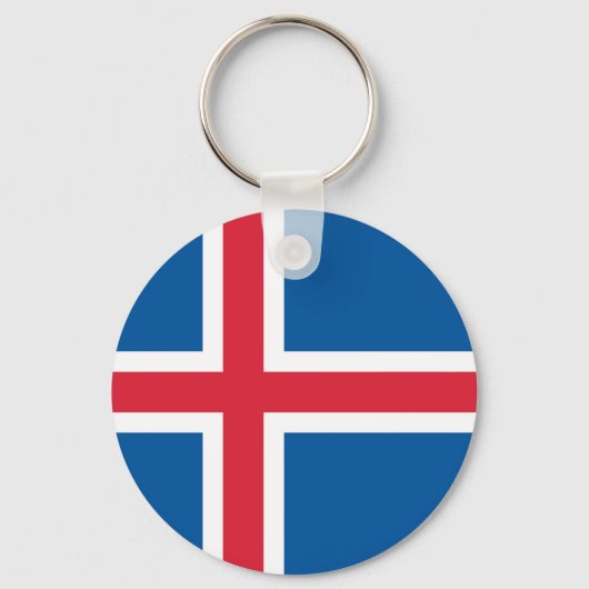 Porte-clés Drapeau Islande (Recto)
