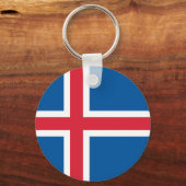 Porte-clés Drapeau Islande (Verso)