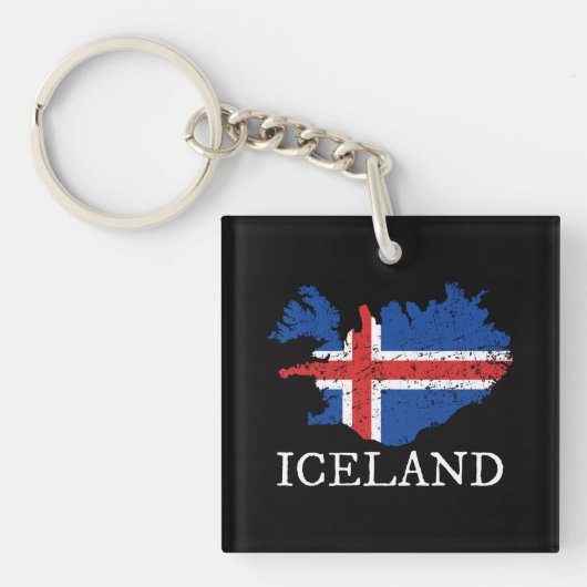 Porte-clés Drapeau Islande (Devant)