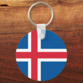 Porte-clés Drapeau Islande - (Recto)