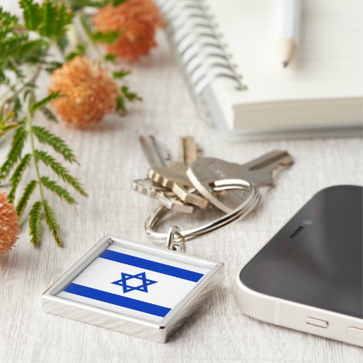 Porte-clés Drapeau Israël (Côté)