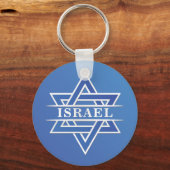 Porte-clés Drapeau Israël Star De David (Recto)
