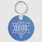 Porte-clés Drapeau Israël Star De David (Verso)