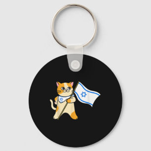 Porte-clés Drapeau israélien chat sioniste pro-israël juif