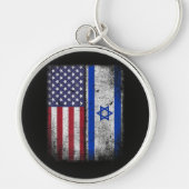 Porte-clés Drapeau Israélo-Américain Israël Usa Racines Améri (Devant)