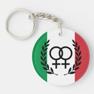 Porte-clés Drapeau italien Symbole arcylique sapphique 