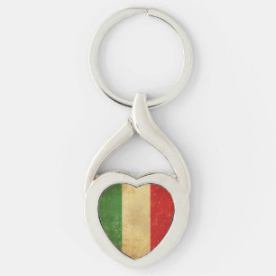Porte-clés Drapeau italien Vintage Grunge Metal Porte - clé