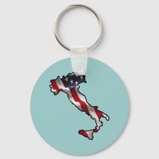 Porte-clés Drapeau italo-américain (Recto)
