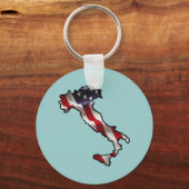Porte-clés Drapeau italo-américain (Recto)