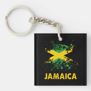 Porte-clés Drapeau jamaïcain Retro