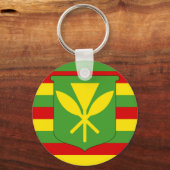 Porte-clés Drapeau Kanaka Maoli - Drapeau de l'indépendance d (Recto)