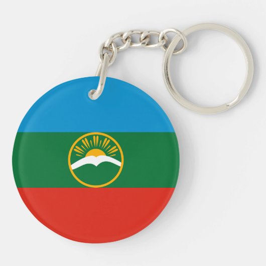 Porte-clés Drapeau Karachay Cherkessia (Dos)