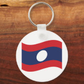 Porte-clés Drapeau Laos (Recto)