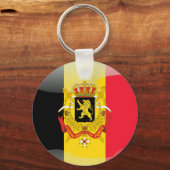 Porte-clés Drapeau laqué belge (Recto)