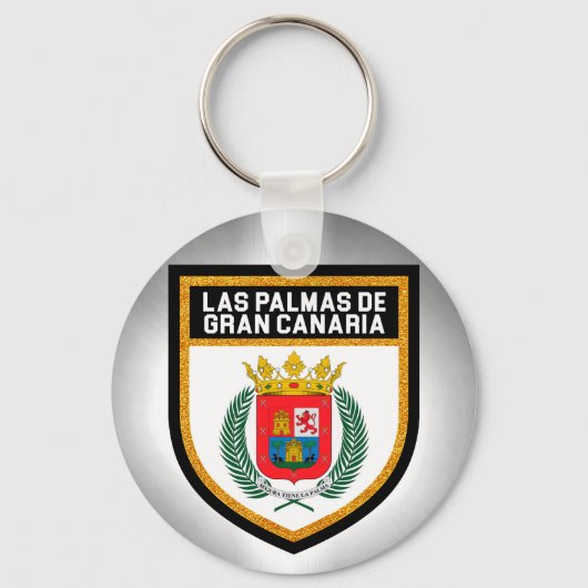 Porte-clés Drapeau Las Palmas de Gran Canaria (Recto)
